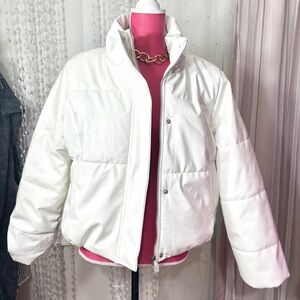 Winter White Bomber Jacket